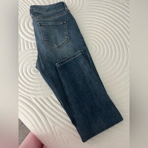 Classic Women's Dark Blue Straight Leg Denim Jeans